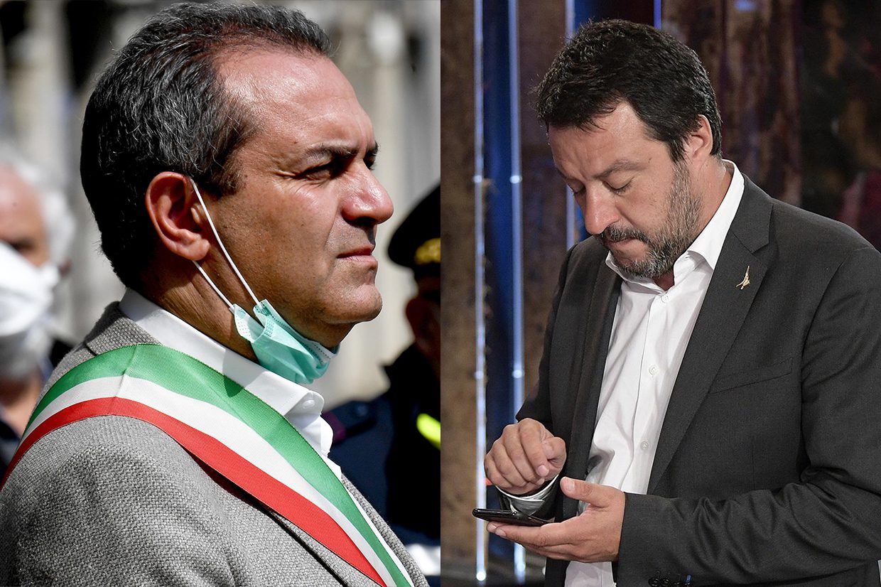 Mascherine, Salvini e de Magistris contro De Luca: «Intervenga Draghi»