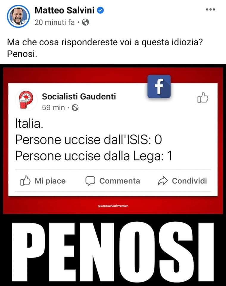 Socialisti Gaudenti, la pagina social nata nel Vallo di Diano fa infuriare Matteo Salvini