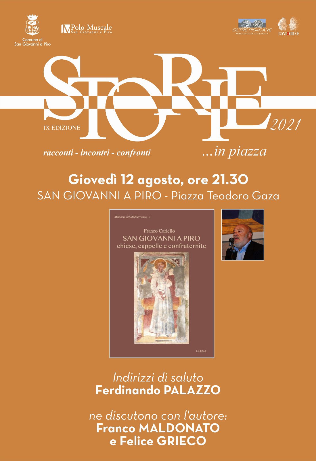Storie in piazza, Franco Cariello presenta “San Giovanni a Piro – Chiese, cappelle e confraternite”
