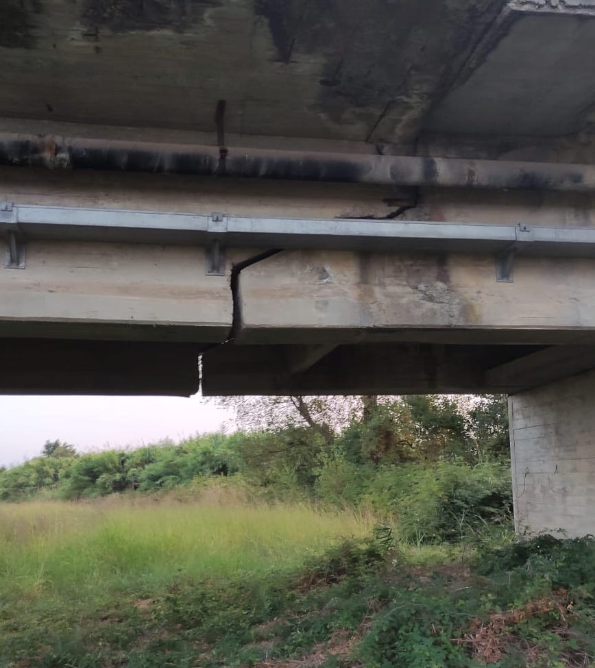 Crepa sul ponte dell’Alento, Codacons Cilento: «Si intervenga tempestivamente»