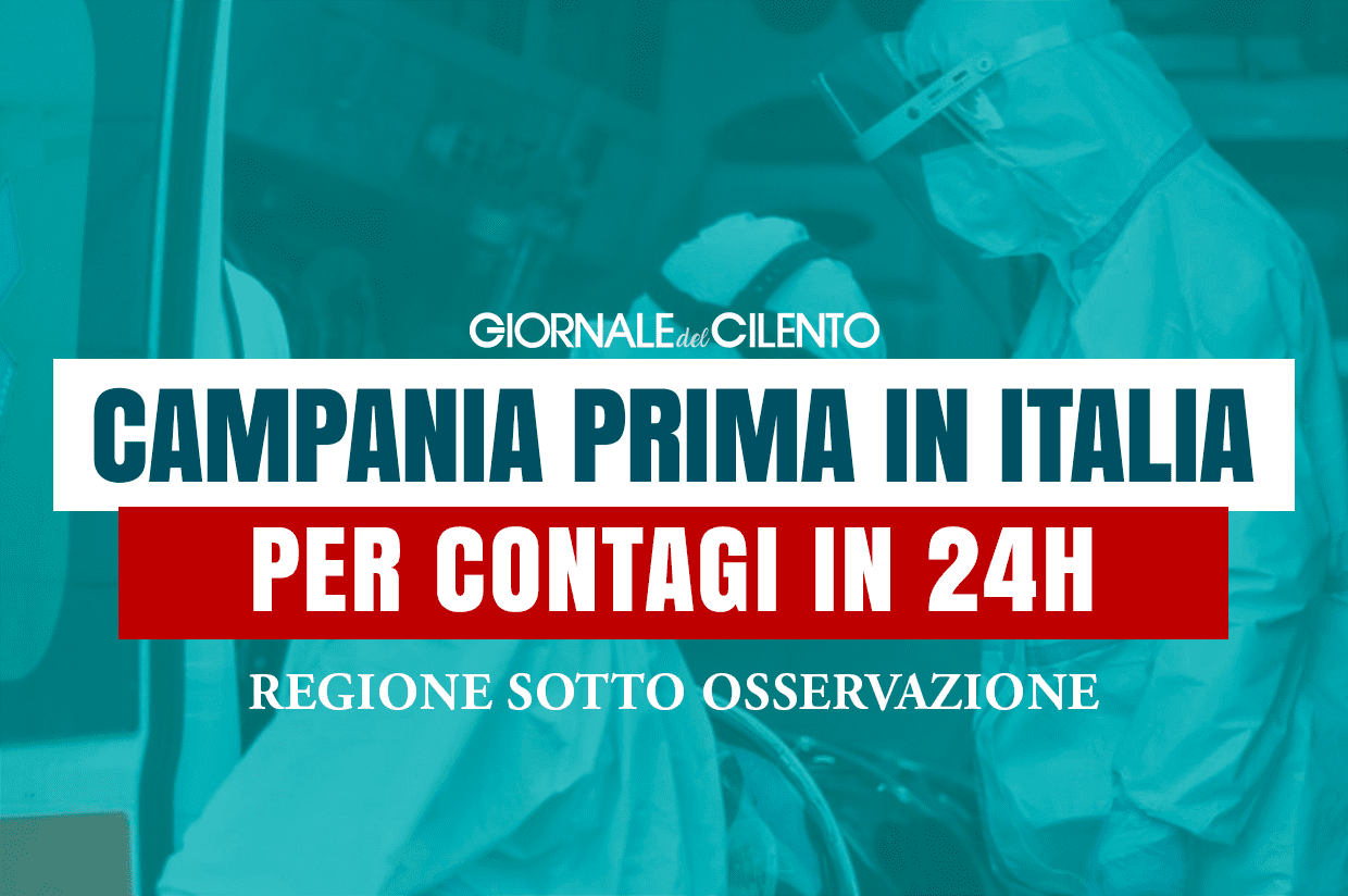 In Campania il numero più alto d’Italia di nuovi casi positivi in un solo giorno