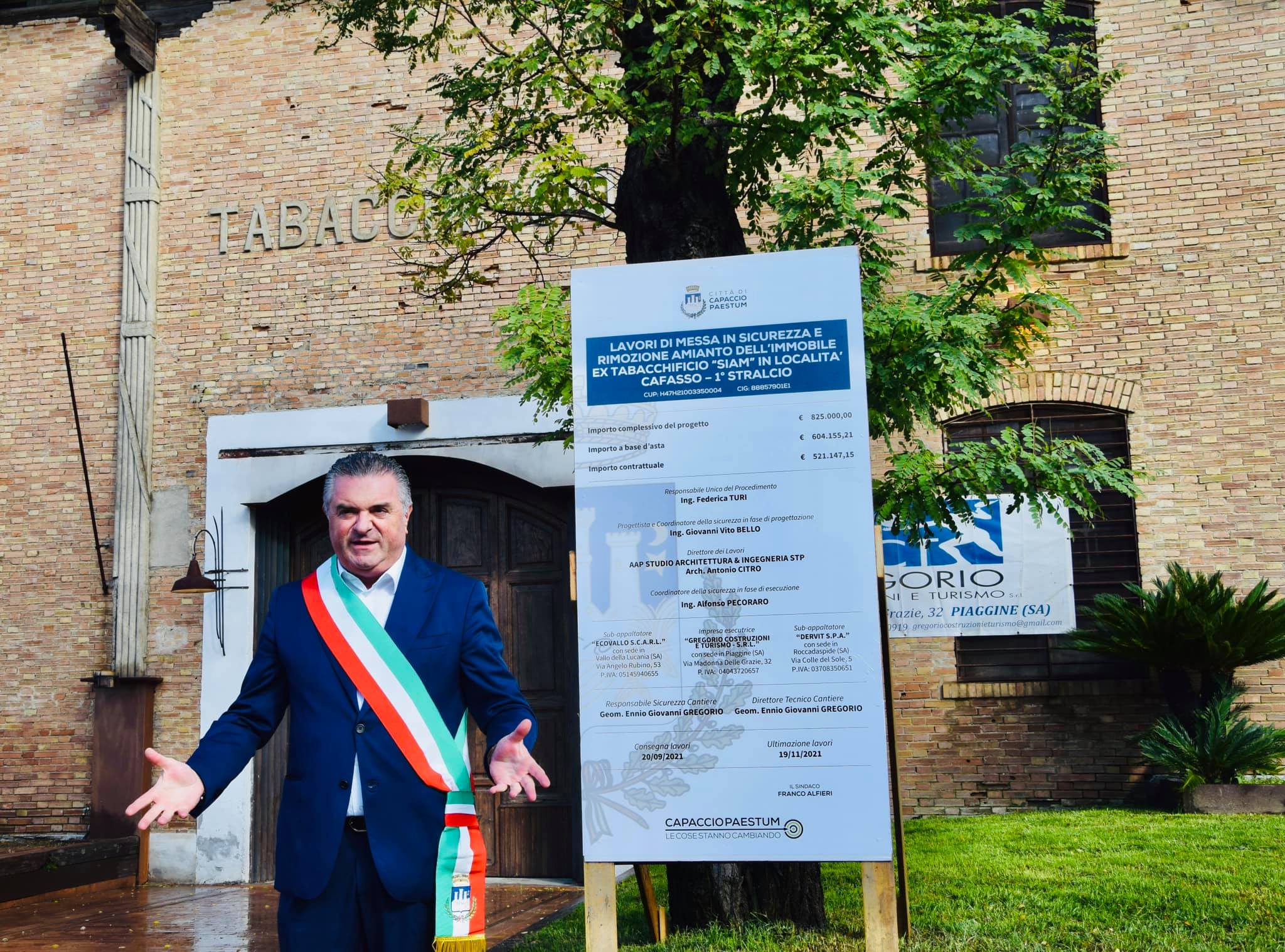 Capaccio Paestum, giovedì l’inaugurazione dell’ex tabacchificio