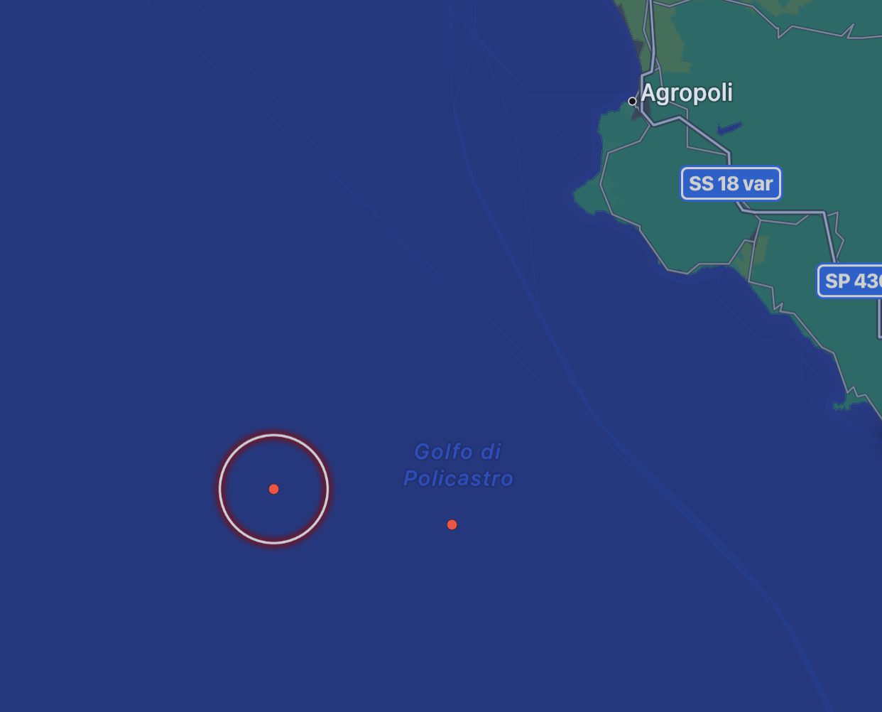 Altra scossa di terremoto a largo della Costiera Cilentana