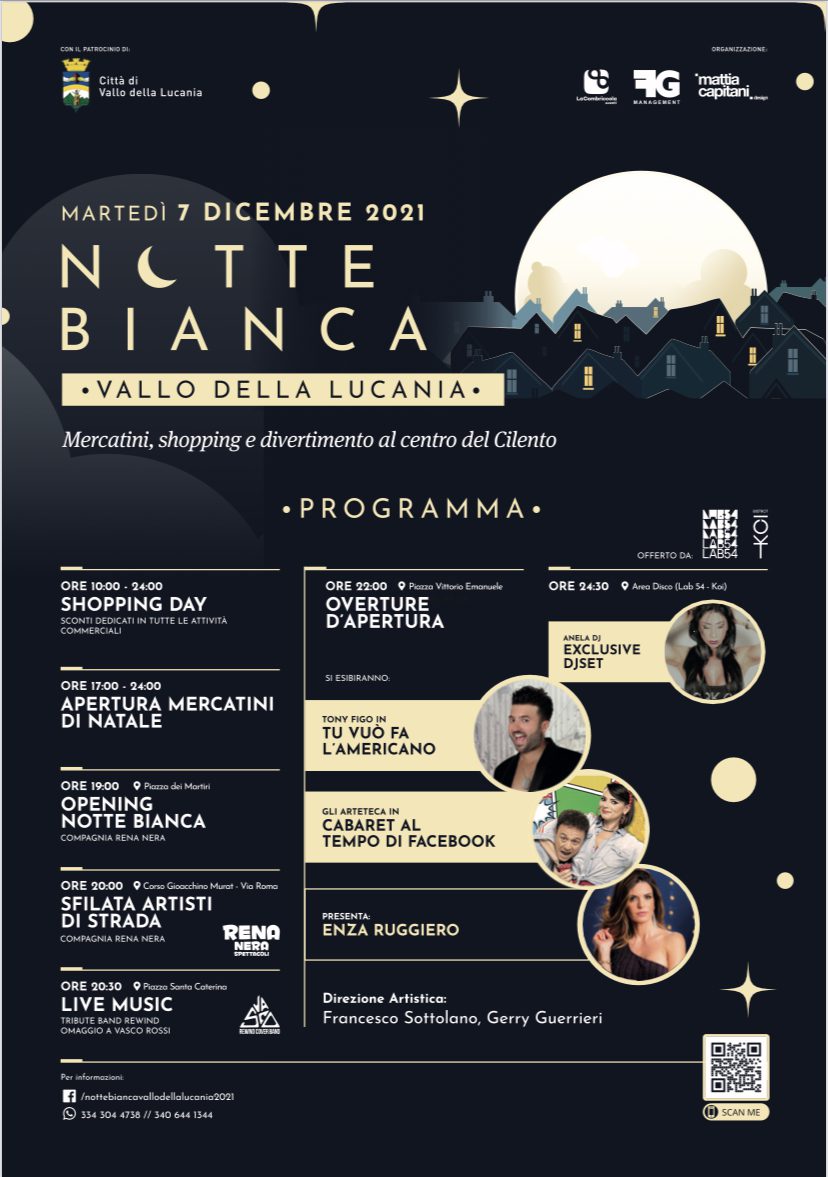 Vallo della Lucania si prepara alla ‘Notte Bianca’. Ospiti: Arteteca, Tony Figo e Anela dj