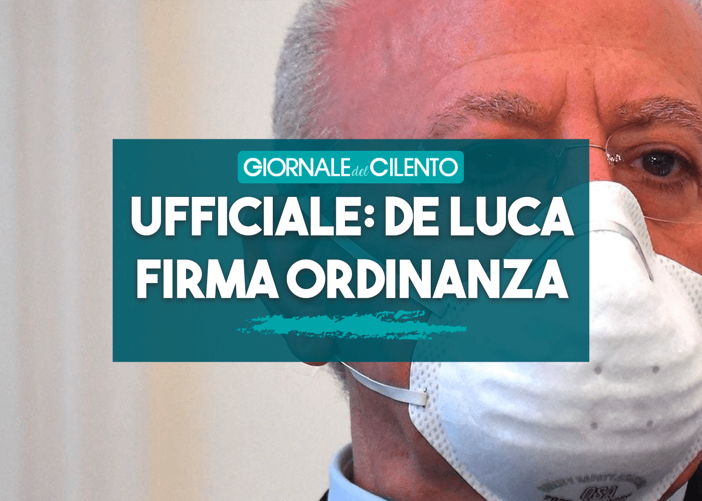 Campania, De Luca firma la nuova ordinanza: prorogato utilizzo mascherine