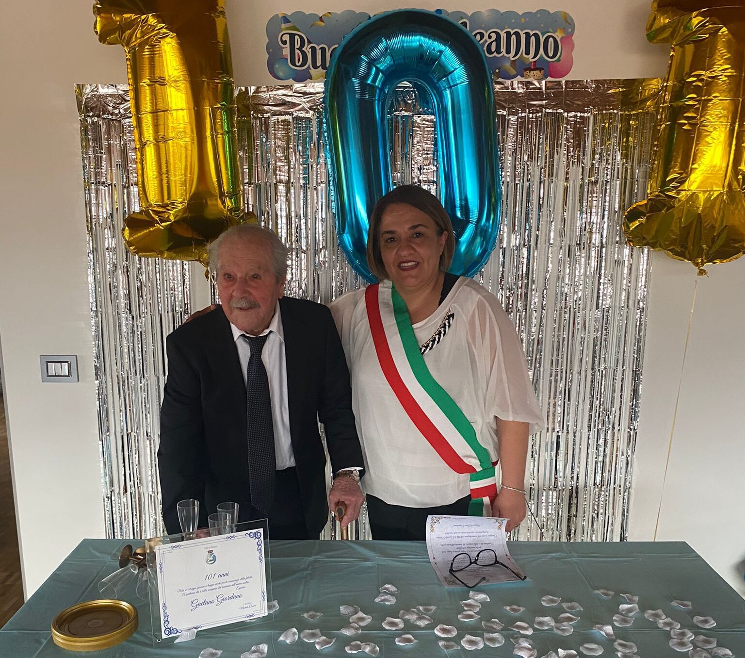 Padula, Gaetano Giordano compie 101 anni: è il cittadino più longevo