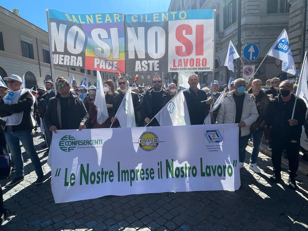 Balneari a Roma: centinaia gli imprenditori campani, in piazza anche dal Cilento