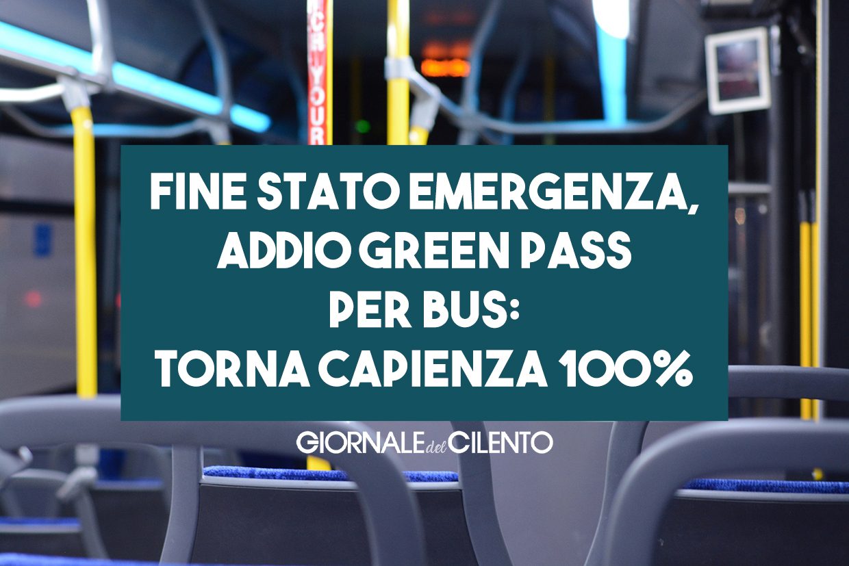 Fine dello stato di emergenza: sui bus si torna al 100% di capienza. Addio al green pass