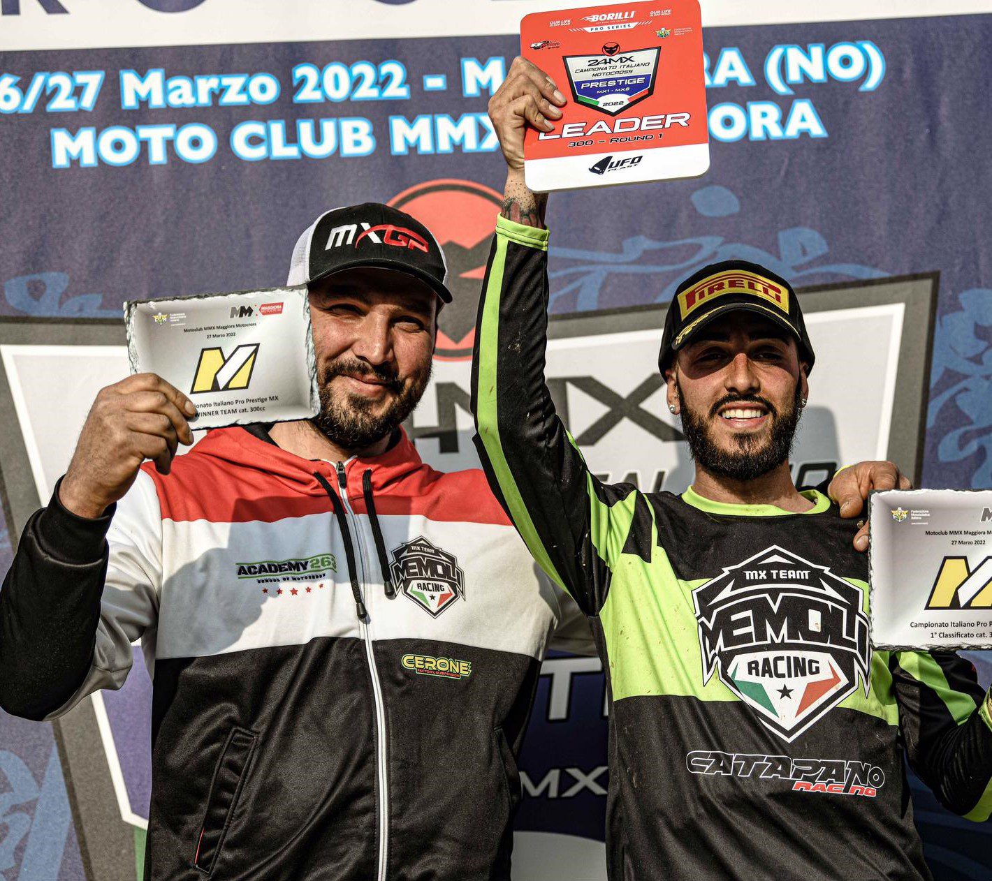 Alfredo Memoli trionfa nel motocross italiano, nel team un meccanico cilentano