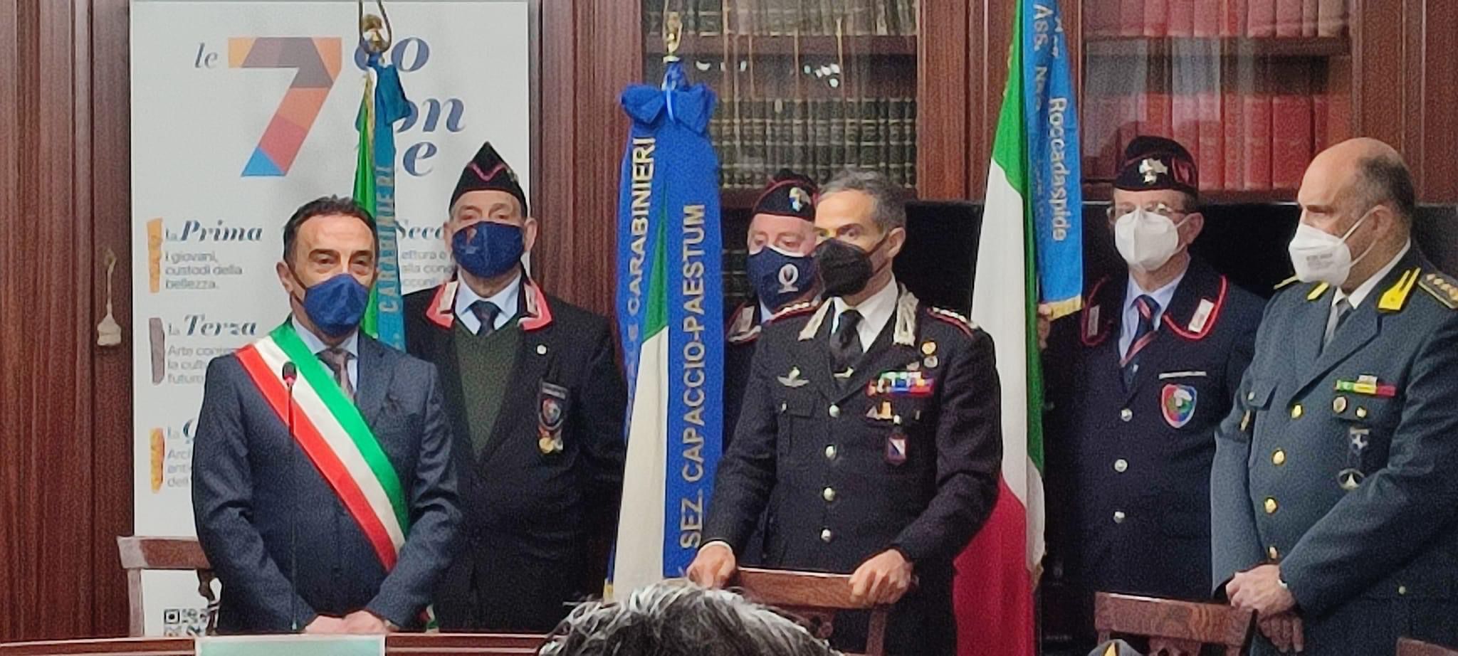Cittadinanza onoraria di Giungano all’Arma dei Carabinieri
