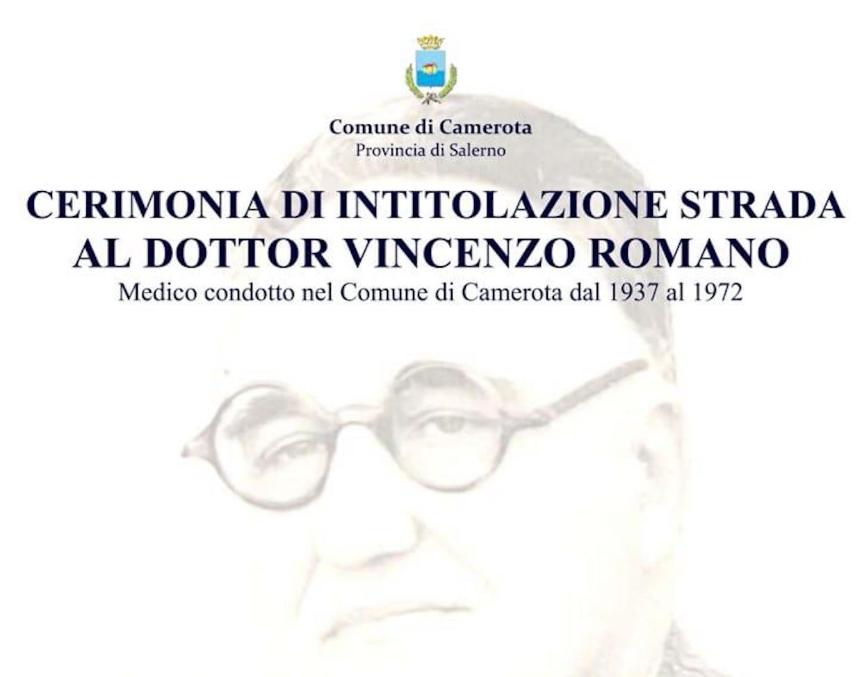 Camerota, intitolazione di una strada per ricordare il medico Vincenzo Romano: domenica la cerimonia