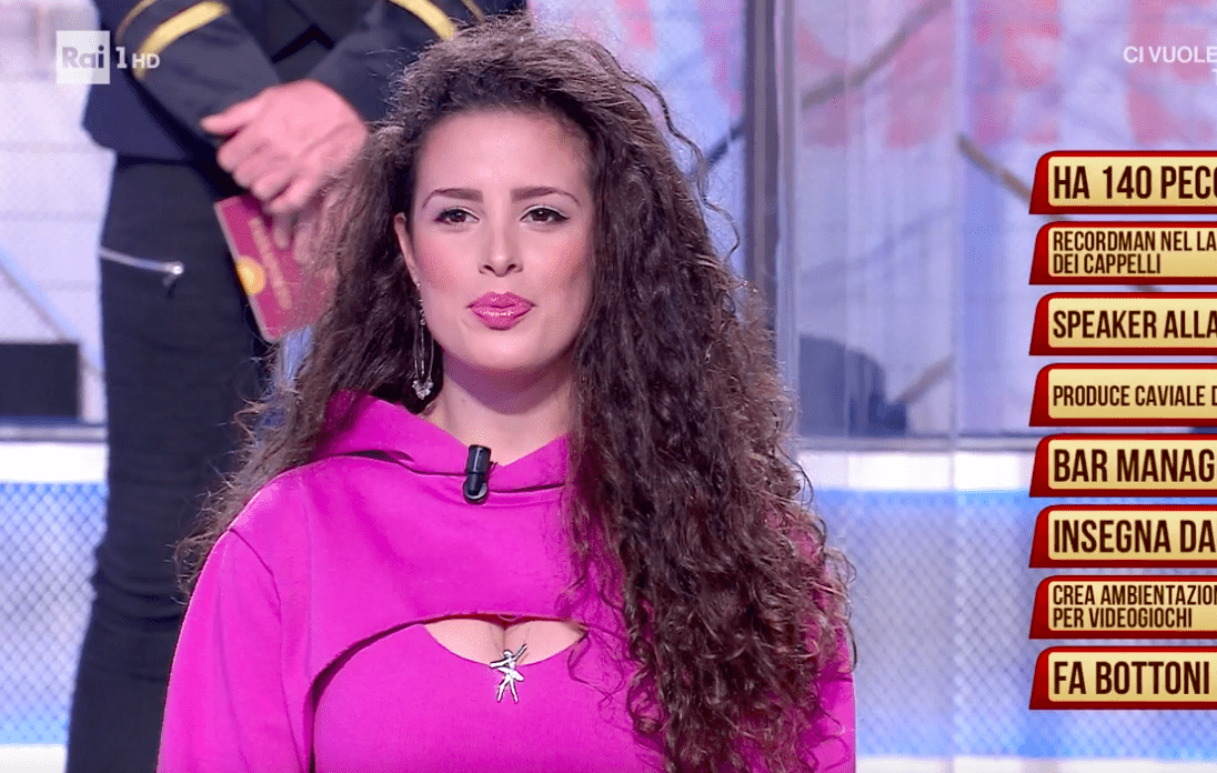 La modella cilentana Vincenza Botti in tv sulla Rai ai Soliti Ignoti
