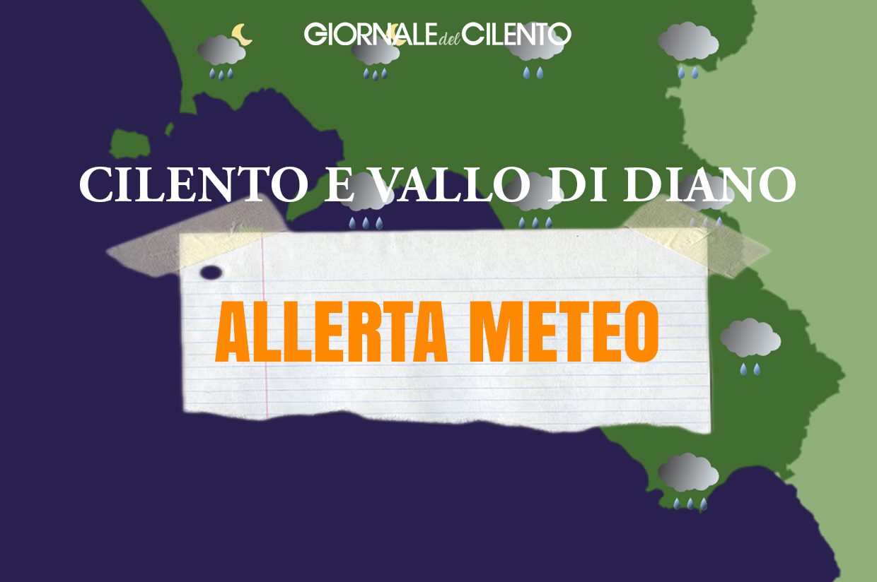 Maltempo, nel Cilento non c’è tregua: Sabato da allerta arancione