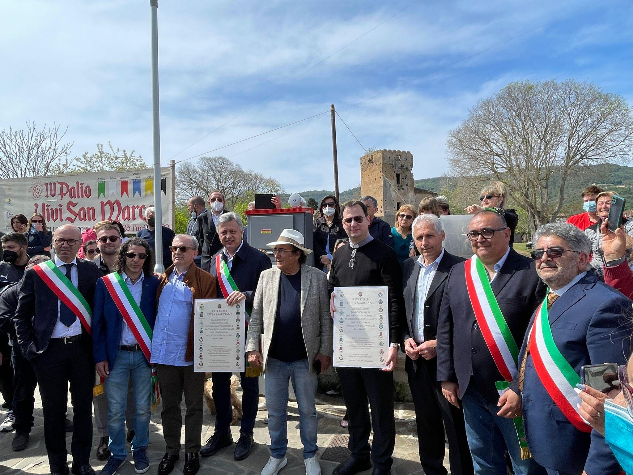 Al Bano a San Marco di Castellabate per la rete delle città marciane