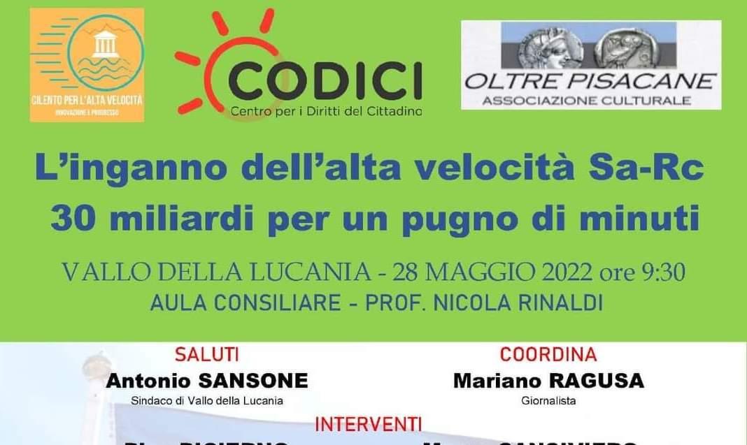 Alta velocità, l’incontro a Vallo della Lucania: «30 miliardi per pochi minuti»