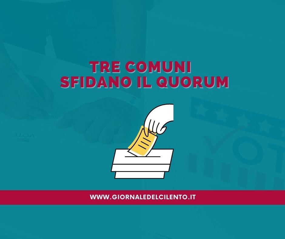 Comunali, 3 comuni con una sola lista: Buonabitacolo, Cicerale e Sant’Arsenio sfidano il quorum