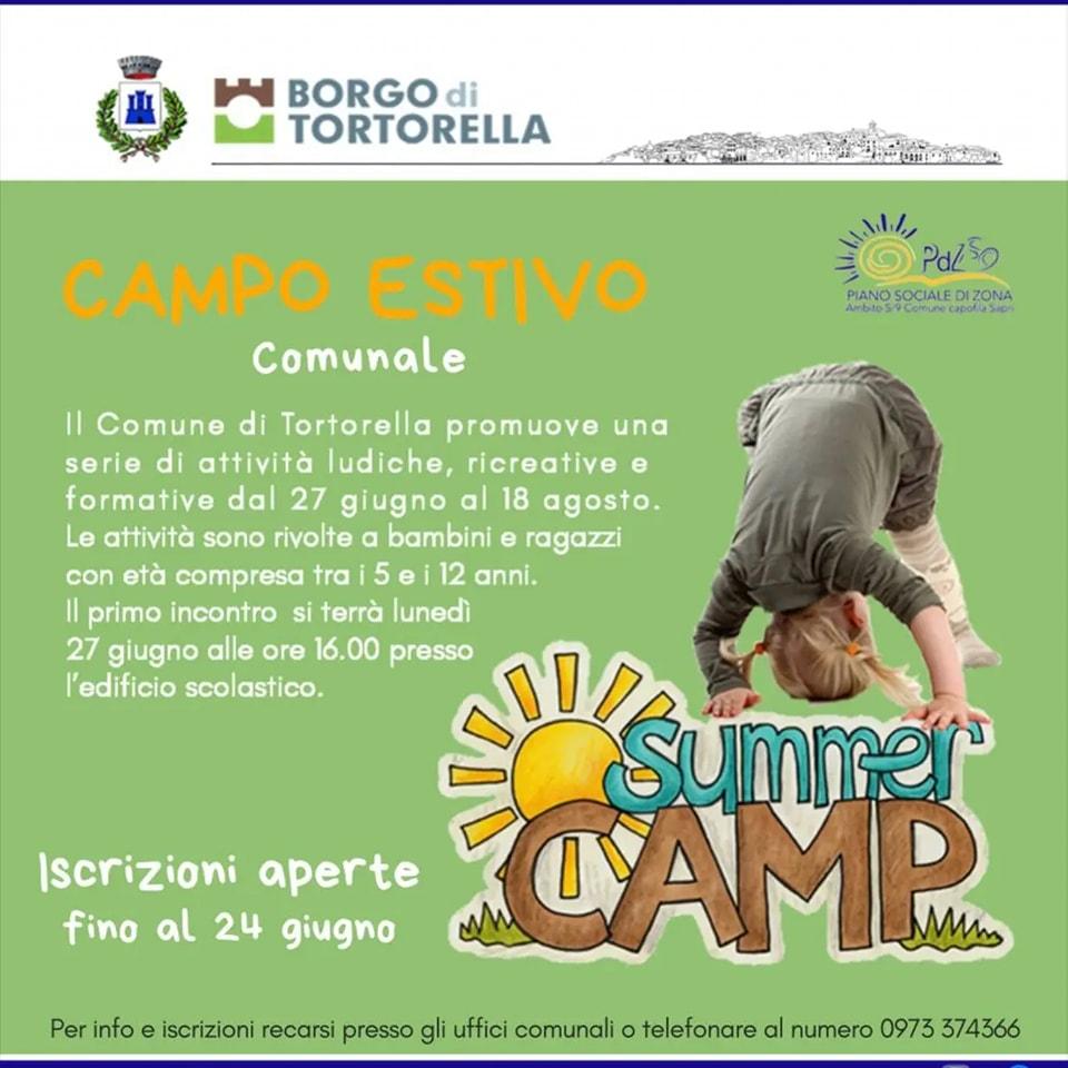 Tortorella, al via il campo estivo: due mesi di serenità per bambini e genitori