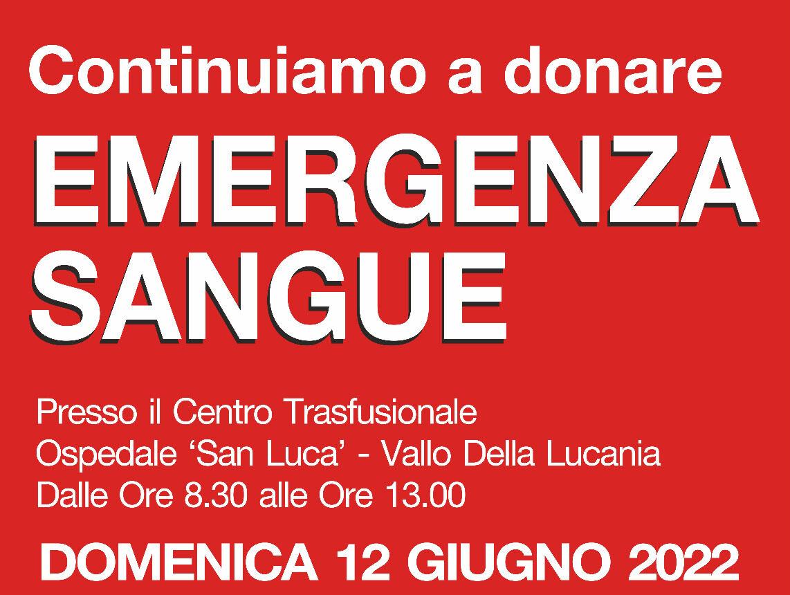 Emergenza sangue, nel Cilento due giornate per donare