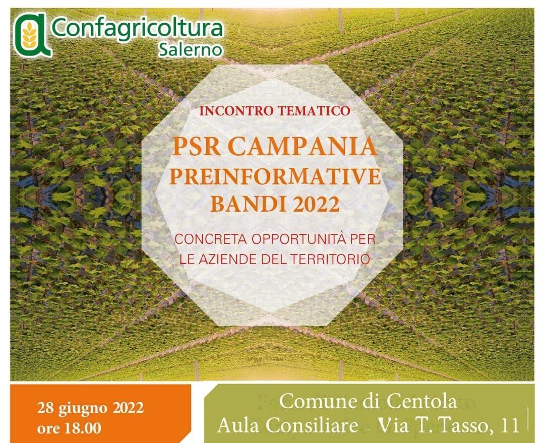 Psr Campania e bandi 2022: a Centola l’incontro tematico di Confagricoltura Salerno
