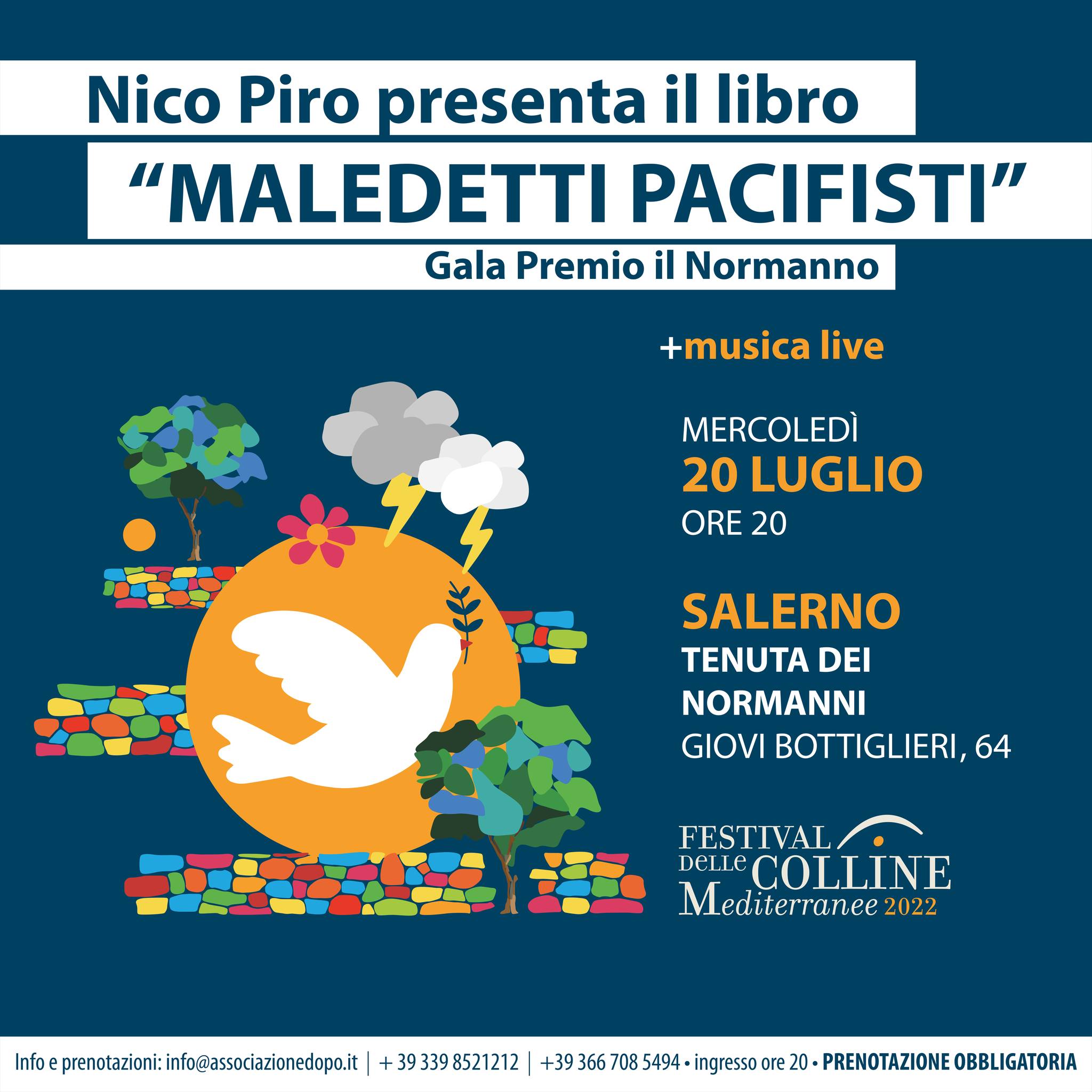 Festival Colline Mediterranee, mercoledì dibattito “Di guerra e di pace” con Nico Piro