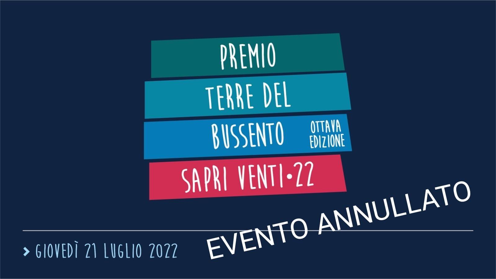 Annullato il “Premio Terre del Bussento”, era previsto per giovedì 21 luglio