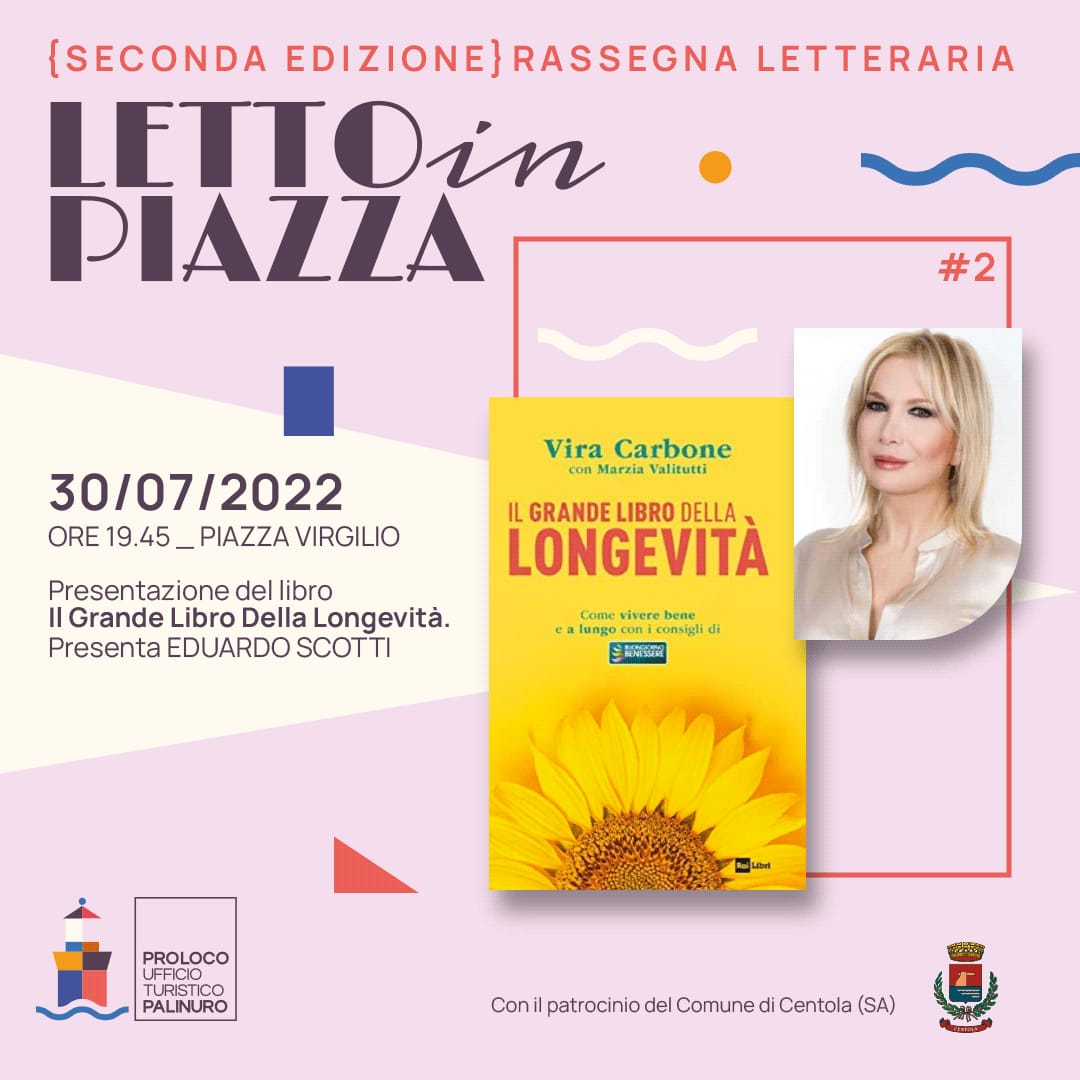 Vira Carbone a Palinuro per presentare ‘Il grande libro della longevità’