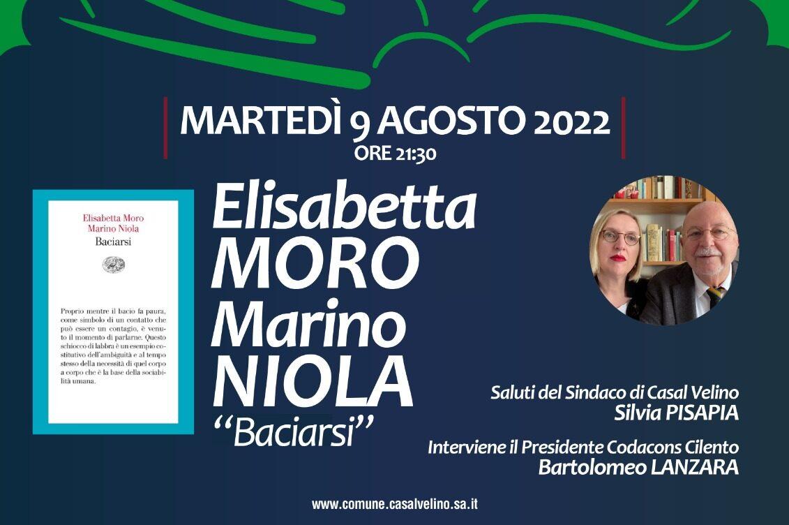 Incontro d’autore: a Casal Velino la presentazione di “Baciarsi” con Elisabetta Moro e Marino Niola