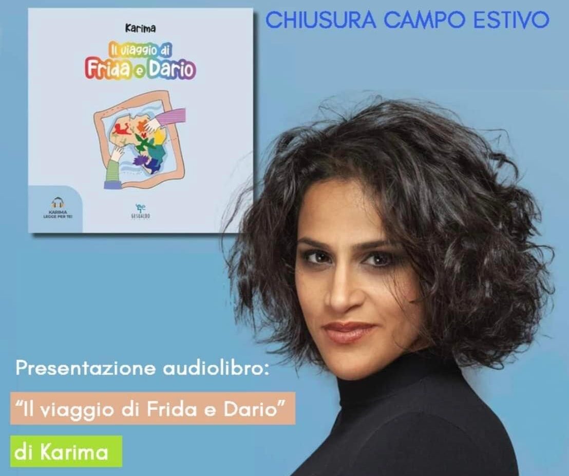 Karima a Tortorella, l’artista presenta il suo audiolibro “Il viaggio di Frida e Dario”