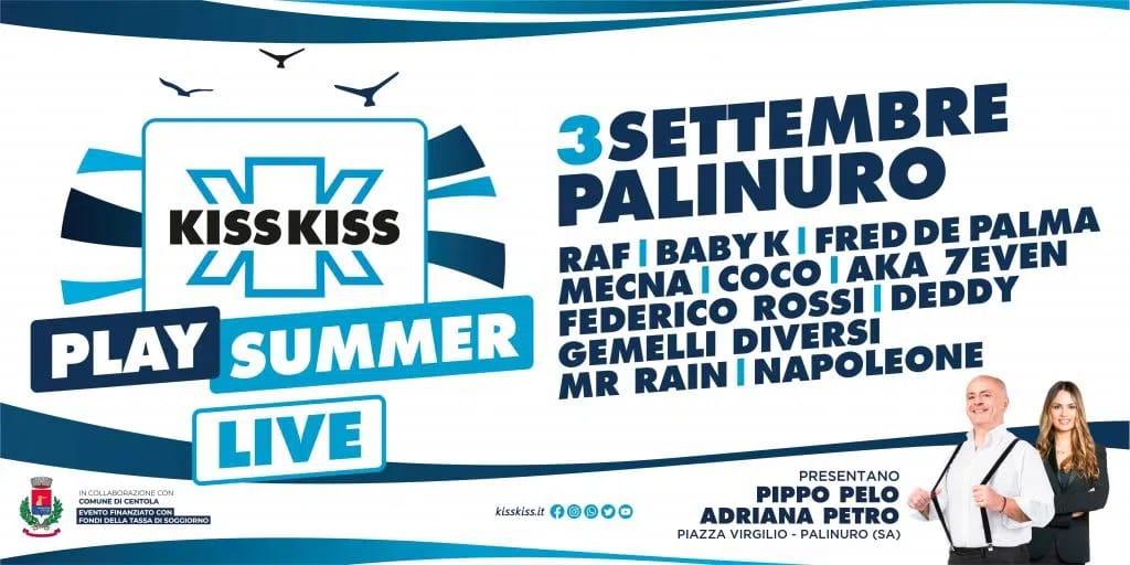 Palinuro, arriva Kiss Kiss summer live: sul palco Baby K, Raf, Fred de Palma, Coco e altri