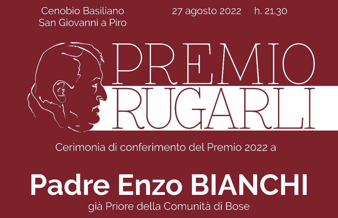San Giovanni a Piro, il Premio Rugarli 2022 a padre Enzo Bianchi