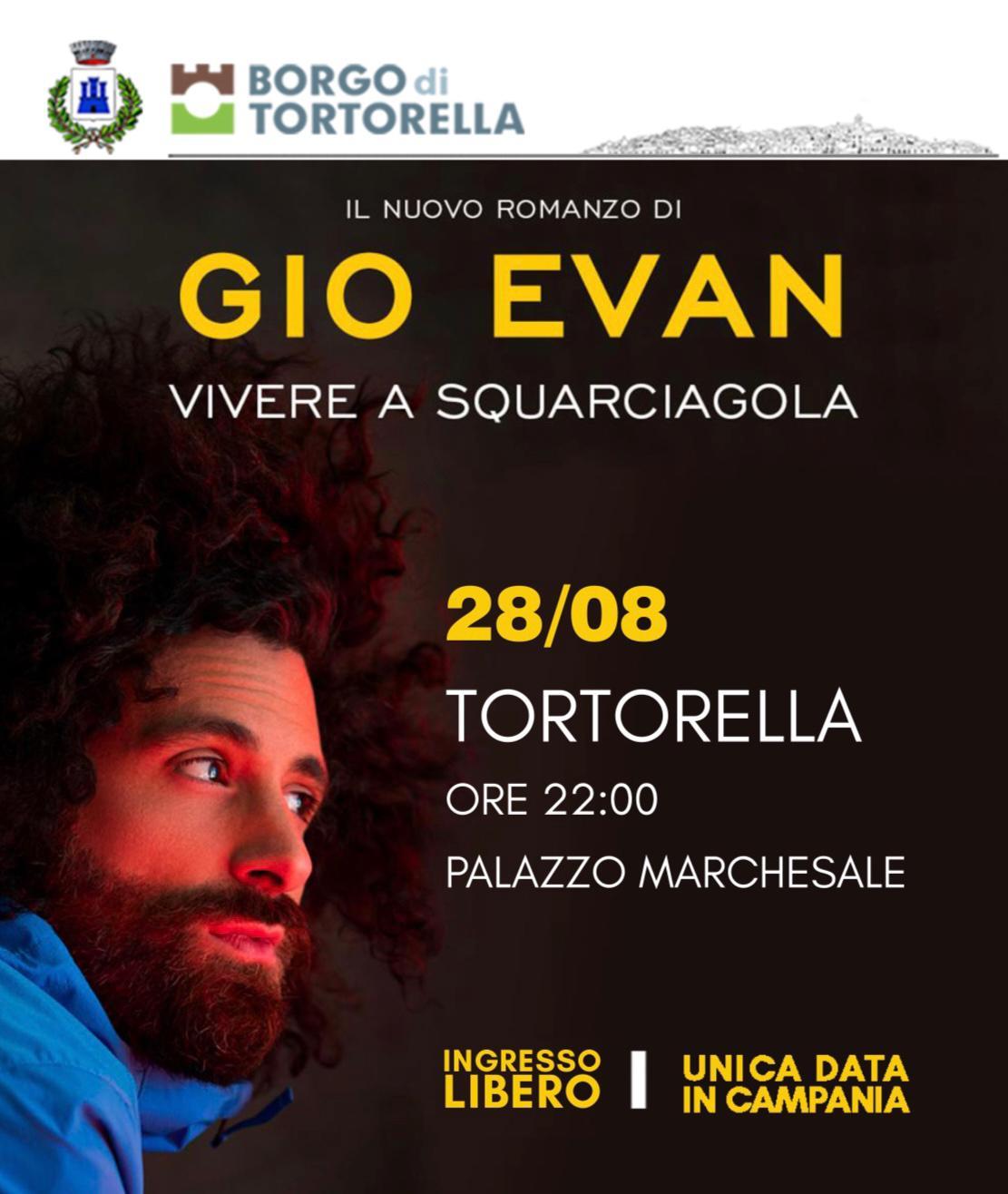 Gio Evan nel Cilento, il 28 agosto a Tortorella unica tappa campana del tour