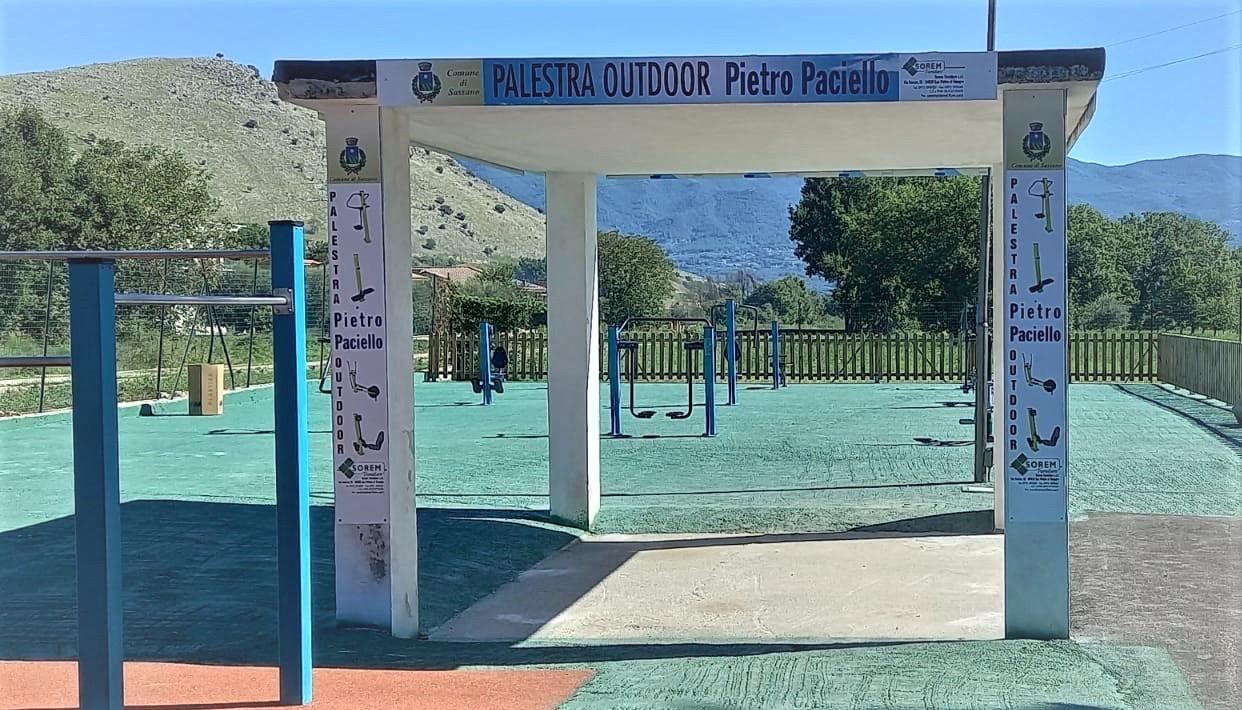Inaugurata a Sassano la palestra outdoor ‘Pierino Paciello’, la prima a cielo aperto del Vallo di Diano