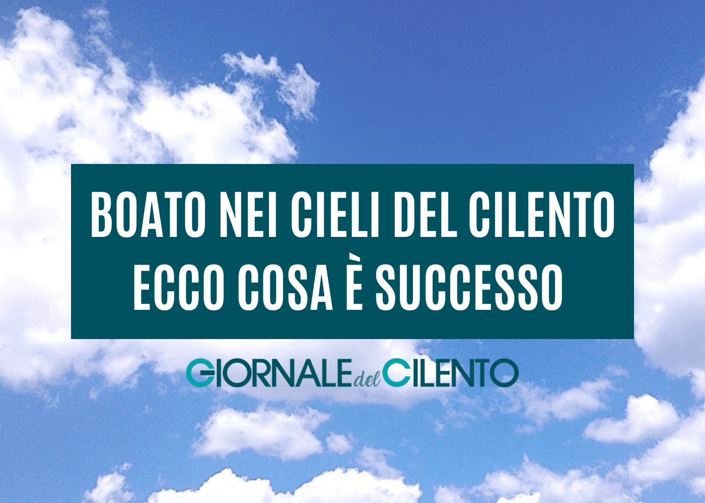 Boato nei cieli del Cilento: ecco cosa è successo