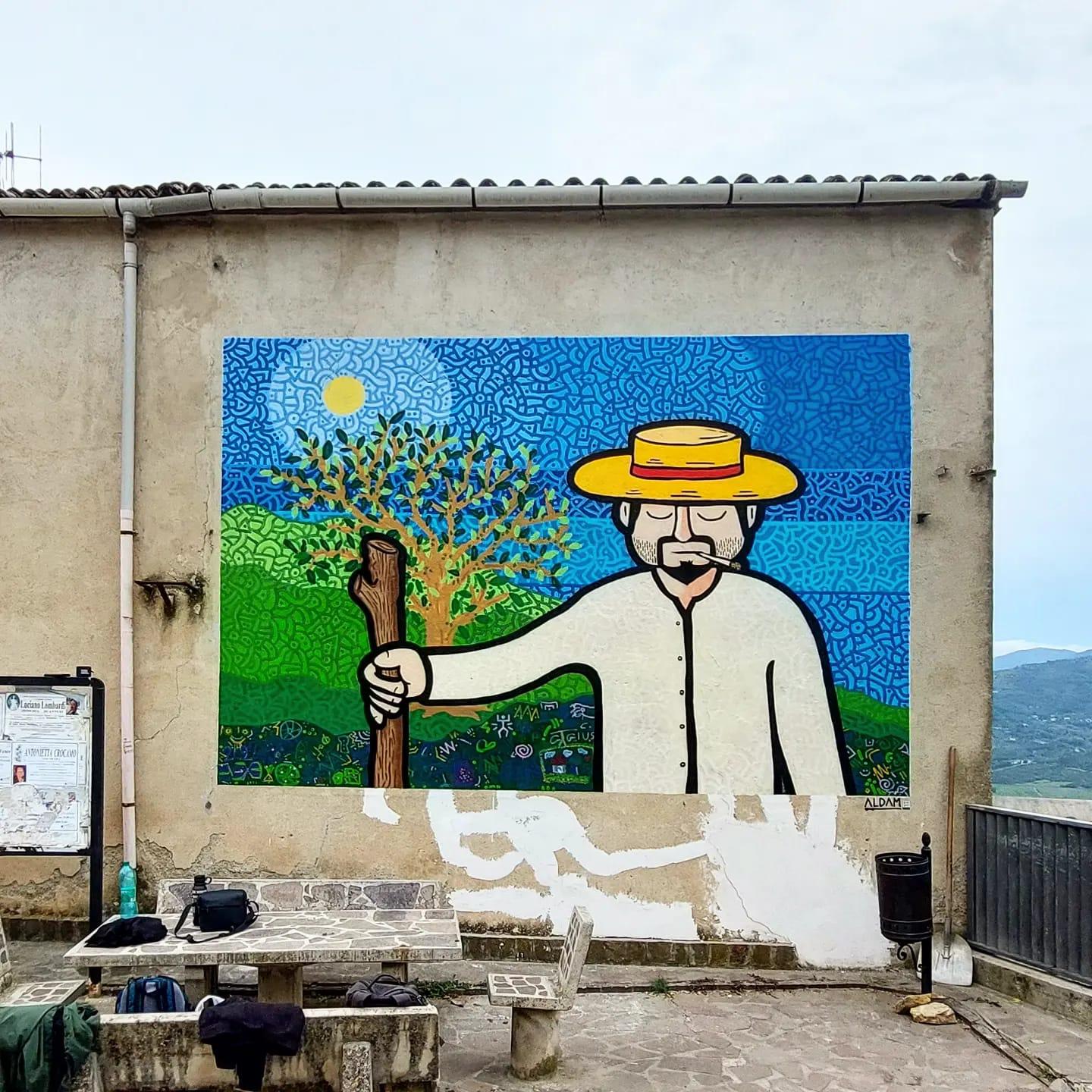 Un’opera d’arte per raccontare le aree interne: lo street artist Aldam a Castelnuovo Cilento