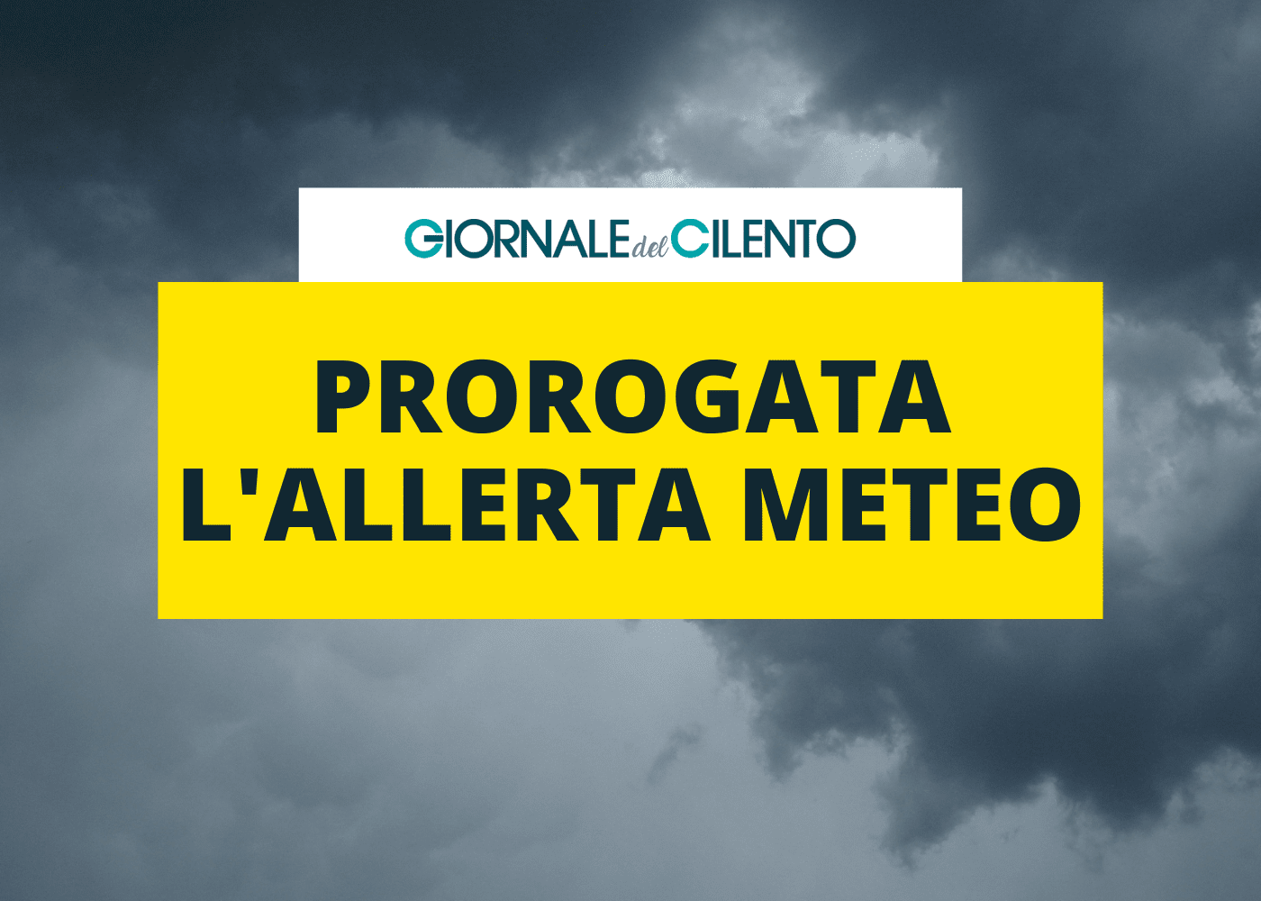 Maltempo in Campania, proroga allerta meteo gialla fino alle 21 di giovedì