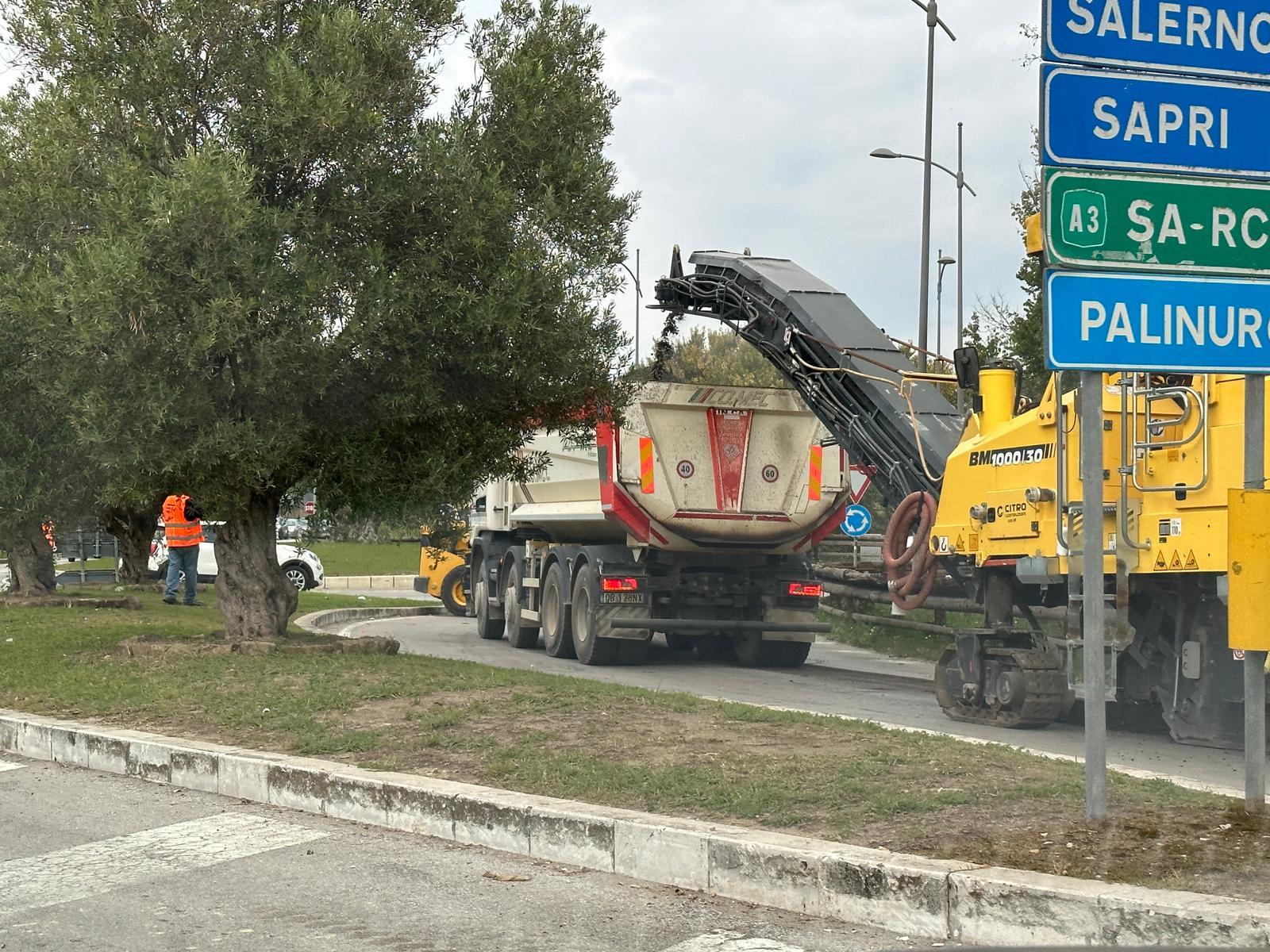 Via del Mare, lavori allo svincolo di Agropoli: disagi alla circolazione