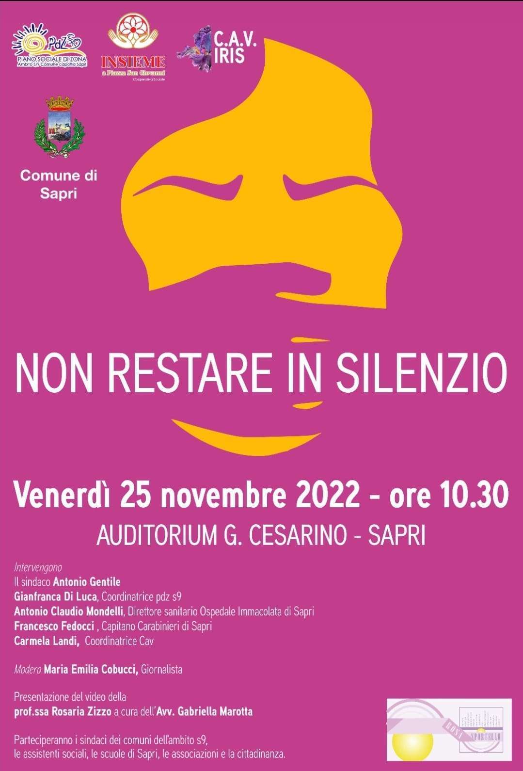 «Non restare in silenzio», a Sapri evento di sensibilizzazione contro la violenza sulle donne