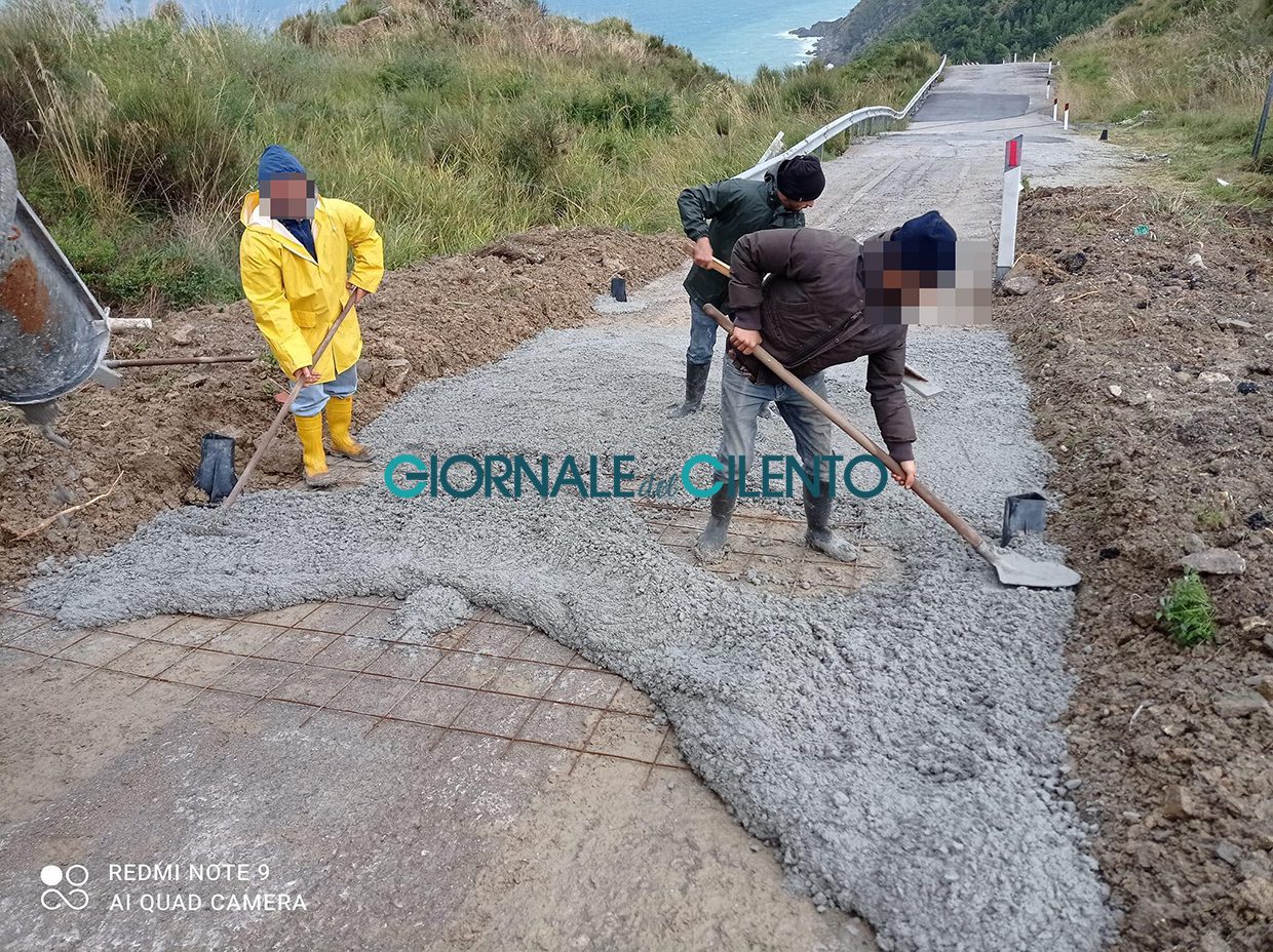 Pisciotta-Ascea, slitta la riapertura della strada di Rizzico: proseguono i lavori