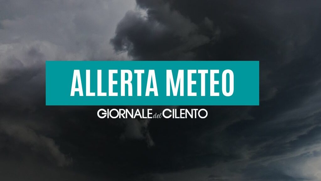 Lunedì allerta meteo gialla su tutto il Cilento e Vallo di Diano