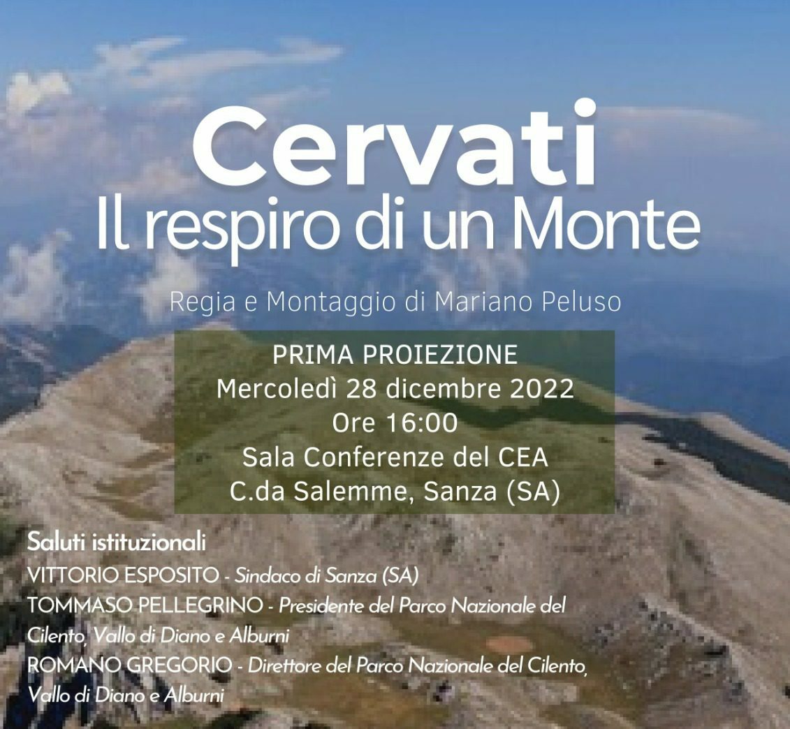 A Sanza la prima proiezione del documentario “Cervati Il respiro di un monte”