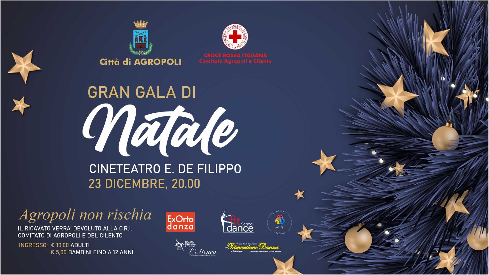 Agropoli, al cineteatro “De Filippo” il Gran Galà di Natale all’insegna della solidarietà