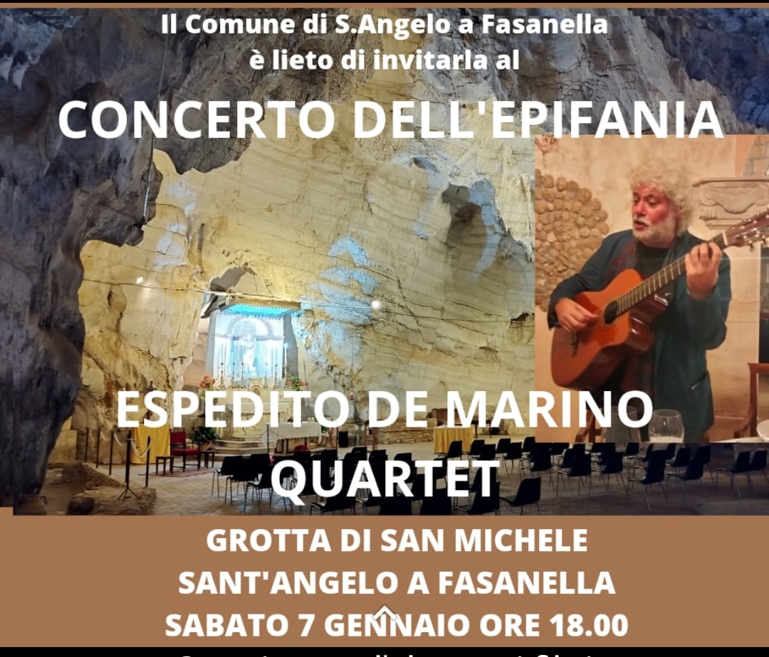Espedito De Marino, il concerto dell’Epifania nella Grotta di San Michele a Sant’Angelo a Fasanella