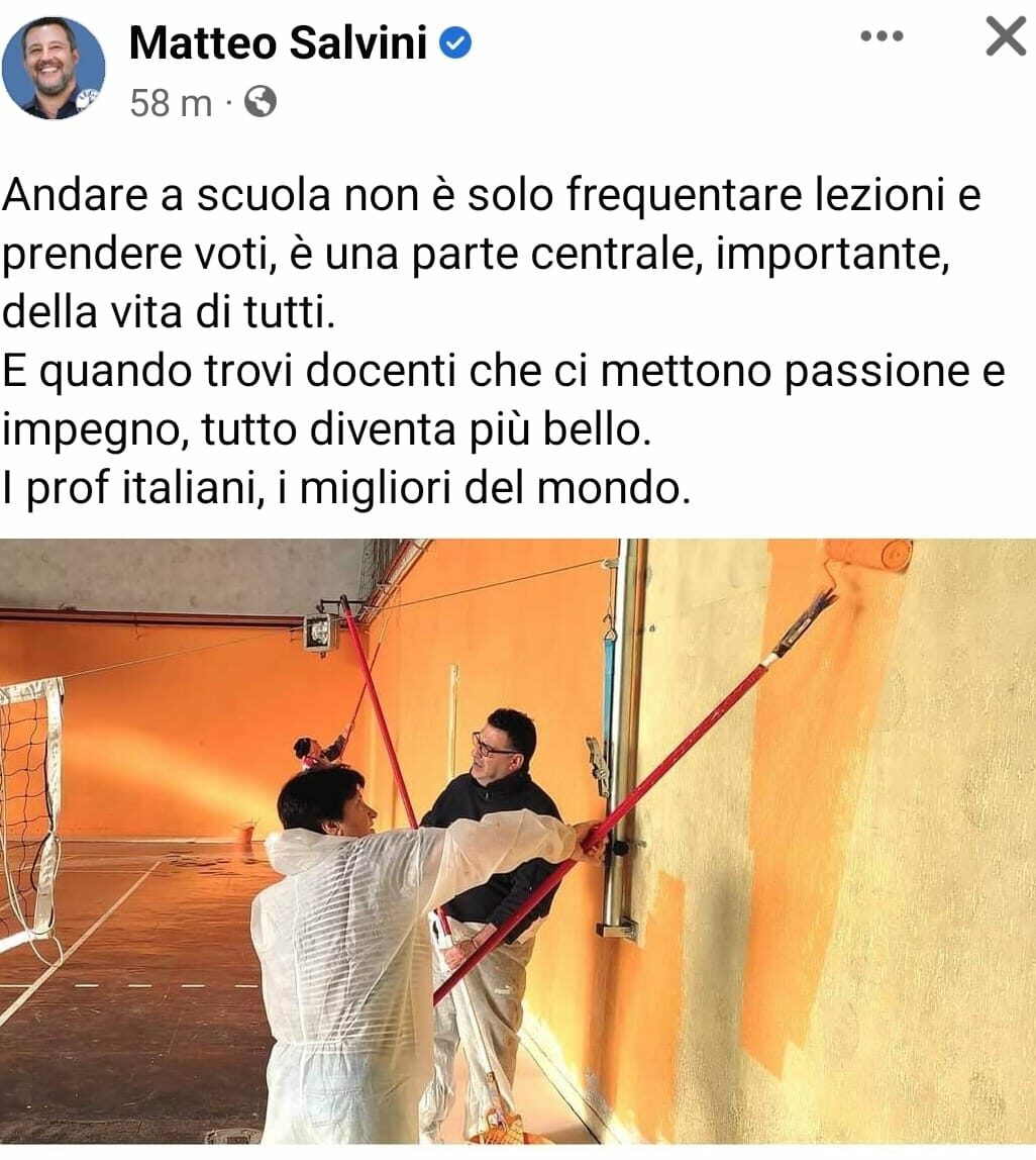 Matteo Salvini ai prof di Sala Consilina: «Con docenti così tutto diventa più bello»