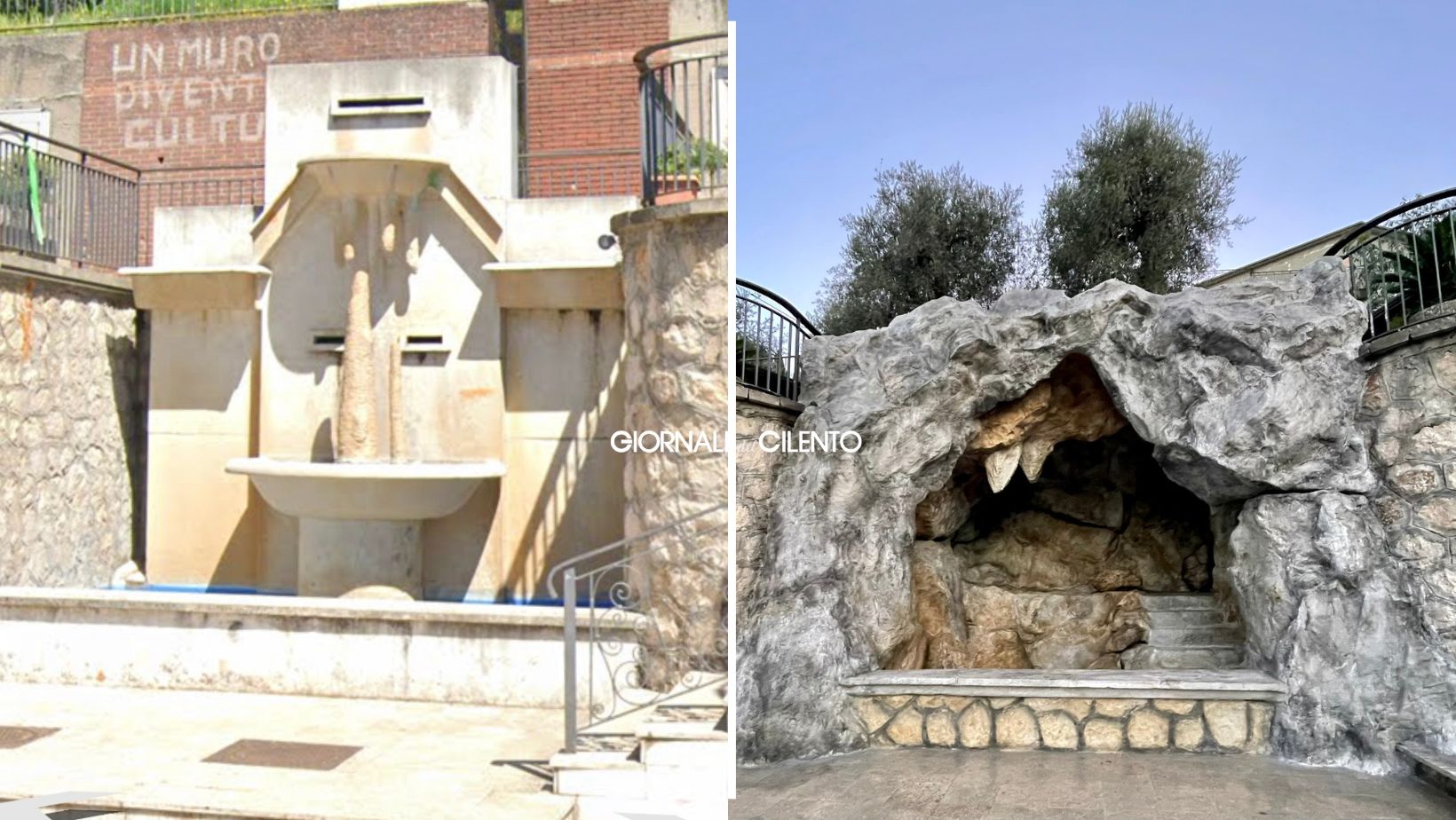 Pertosa, restaurata la fontana in piazza: è ispirata alle Grotte