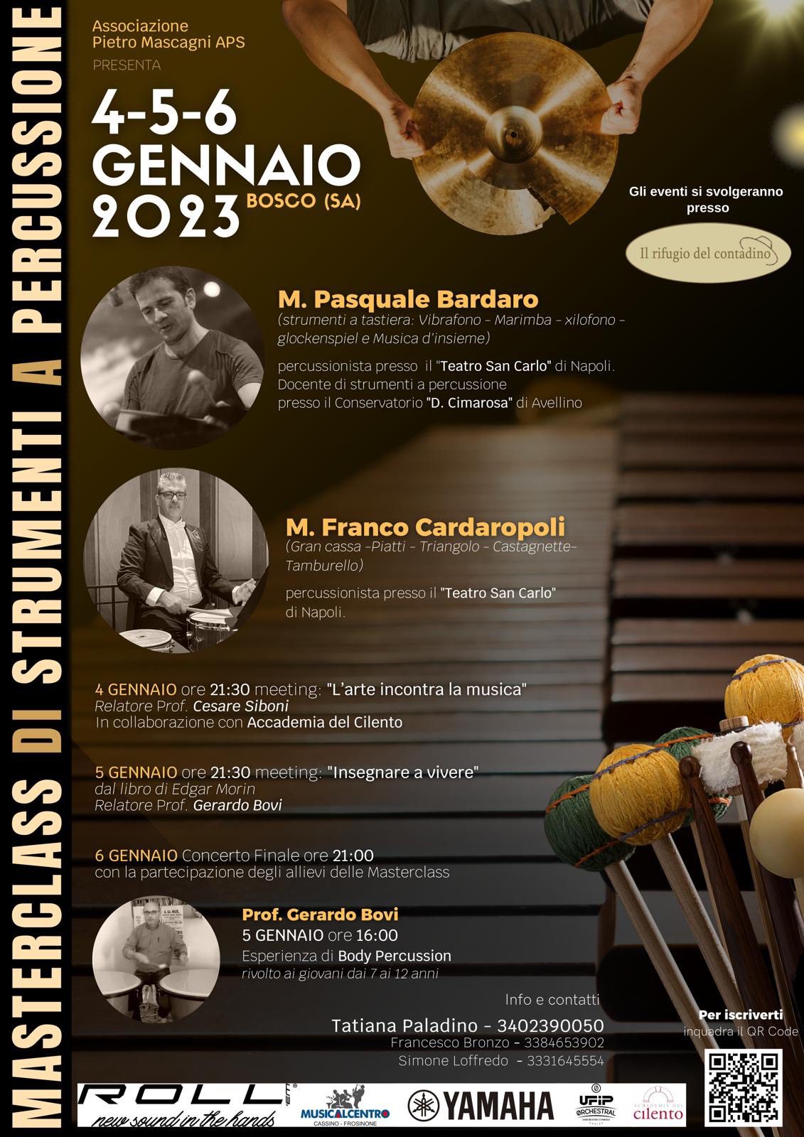 A Bosco la Masterclass di strumenti a percussioni