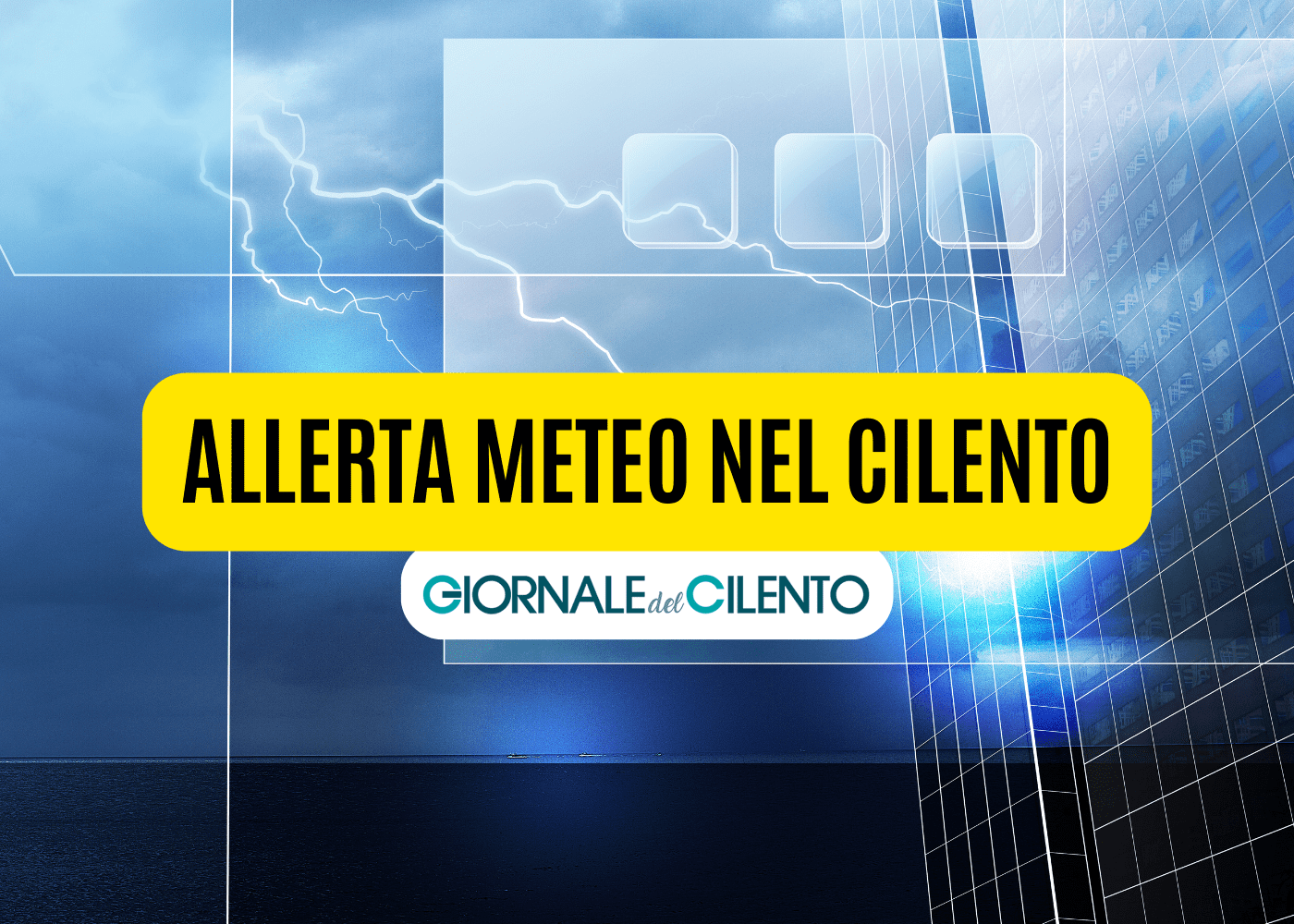 Cilento, venerdì è allerta meteo: fulmine, grandine e raffiche di vento