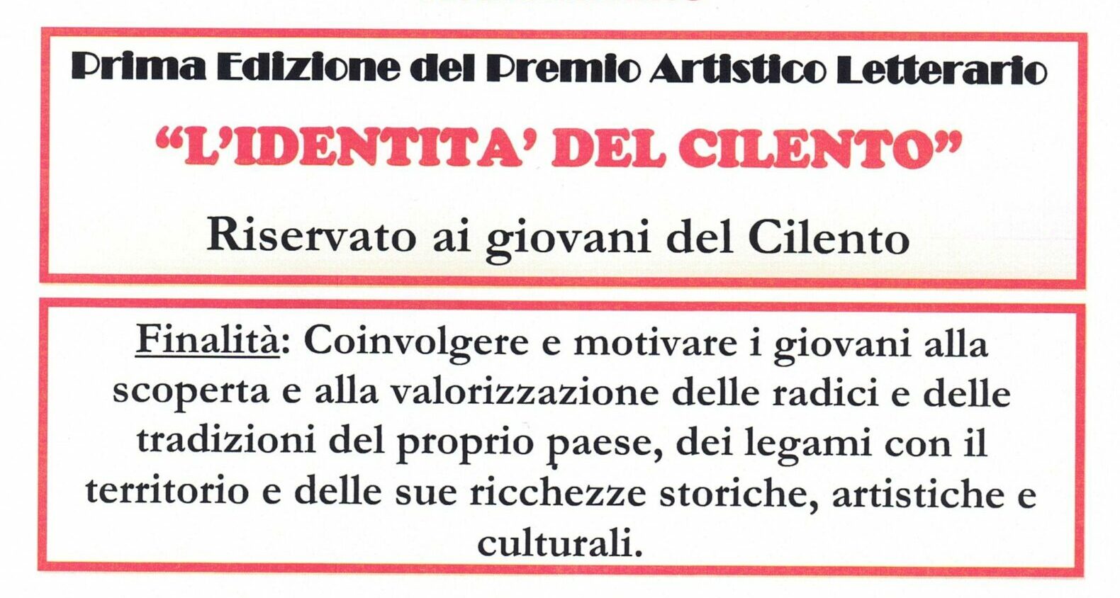 «Identità Cilento», il premio per i giovani per narrare storia e tradizioni