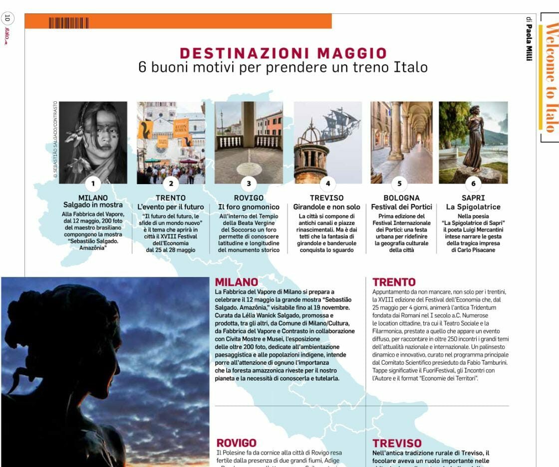 Sapri tra le sei destinazioni segnalate su «Welcome to Italo»