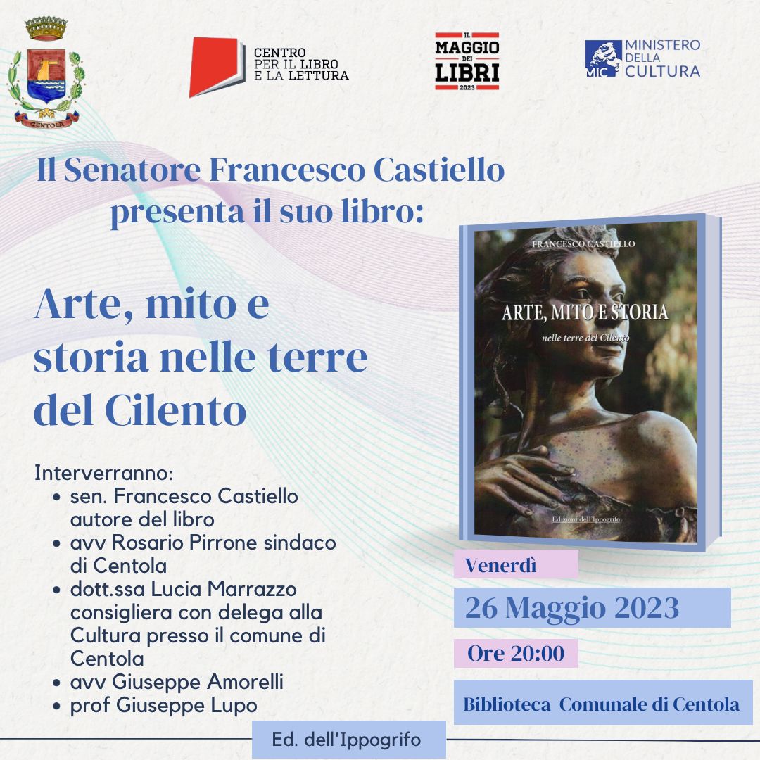 A Centola, si presenta il libro “Arte, mito e storia nelle terre del Cilento” del senatore Castiello