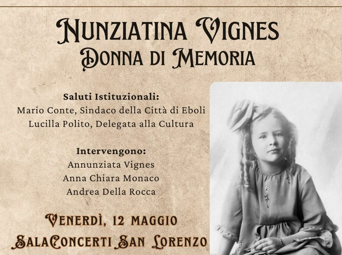 Eboli, Maggio dei Libri: Nunziatina Vignes, donna di memoria